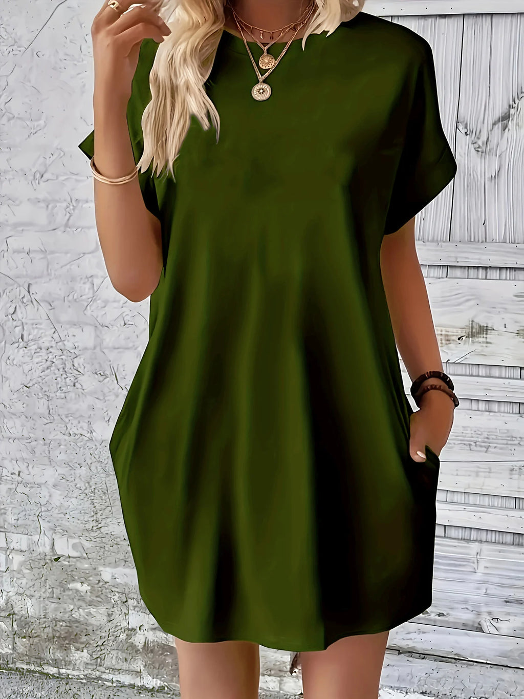 Summer Abstract Face Tee Dress