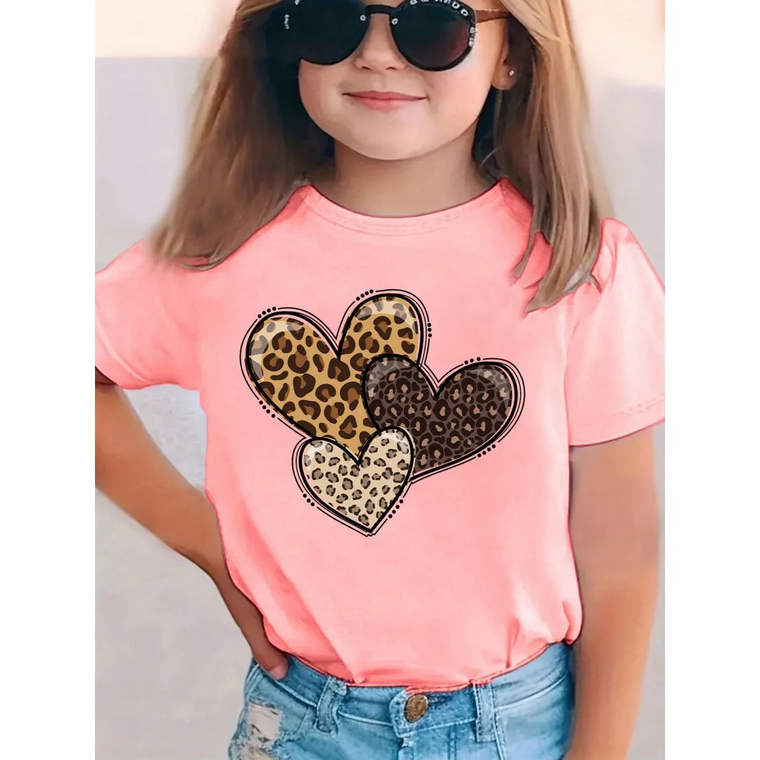 Children Heart Print T-Shirt