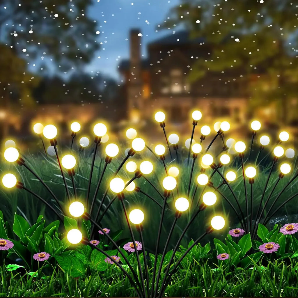 Three Headed Firefly Solar Outdoor Waterproof Firefly Lamp Courtyard Garden Layout Atmosphere Decoration Creative Outdoor Lawn