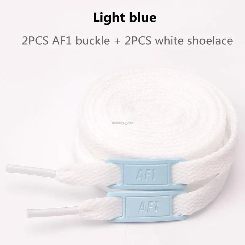 White Flat laces and Shoe Decoration Suit Sneaker Shoelace Fashion Air Force One Shoes Accessories