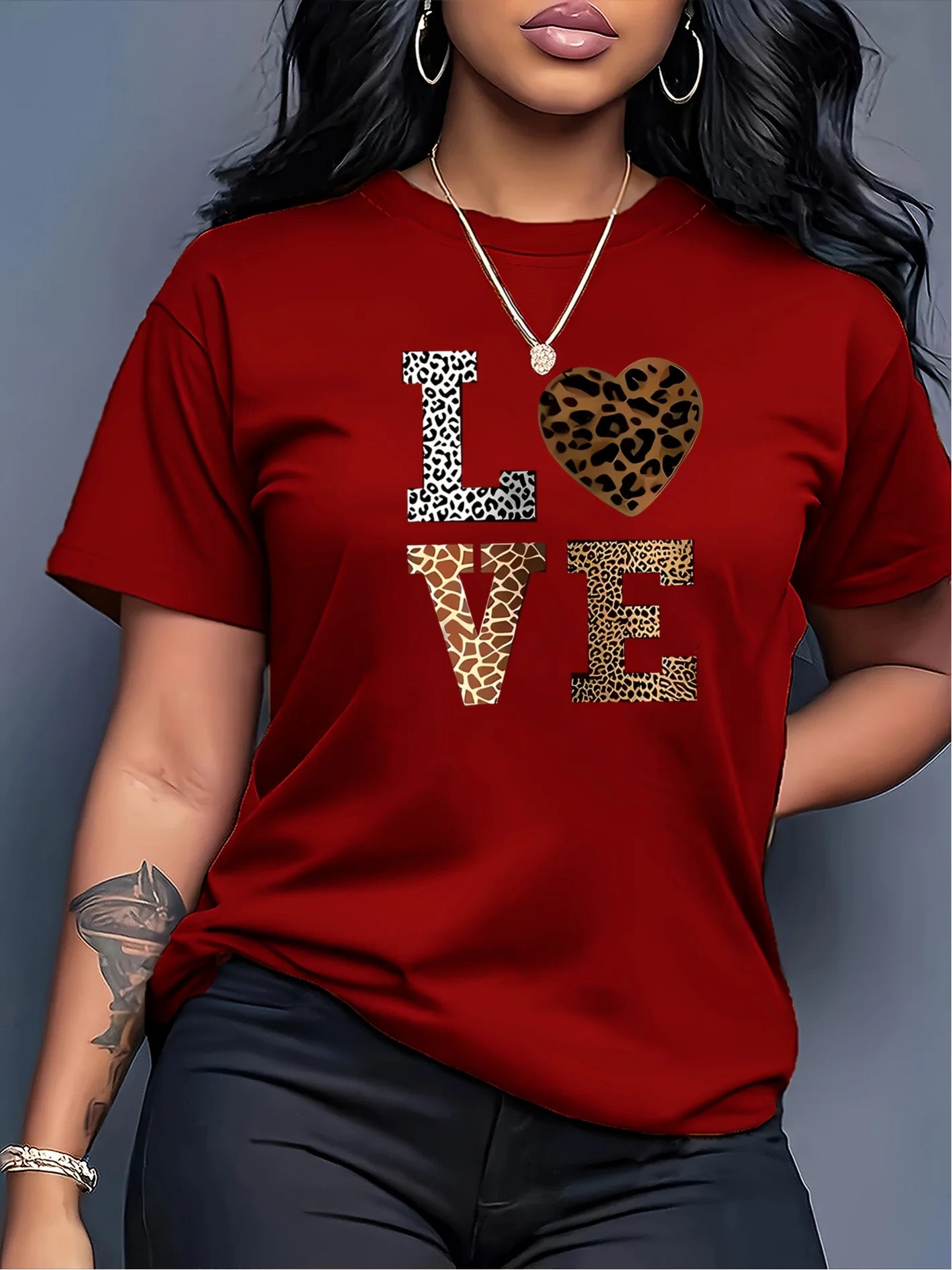 White Love Leopard T-shirt-