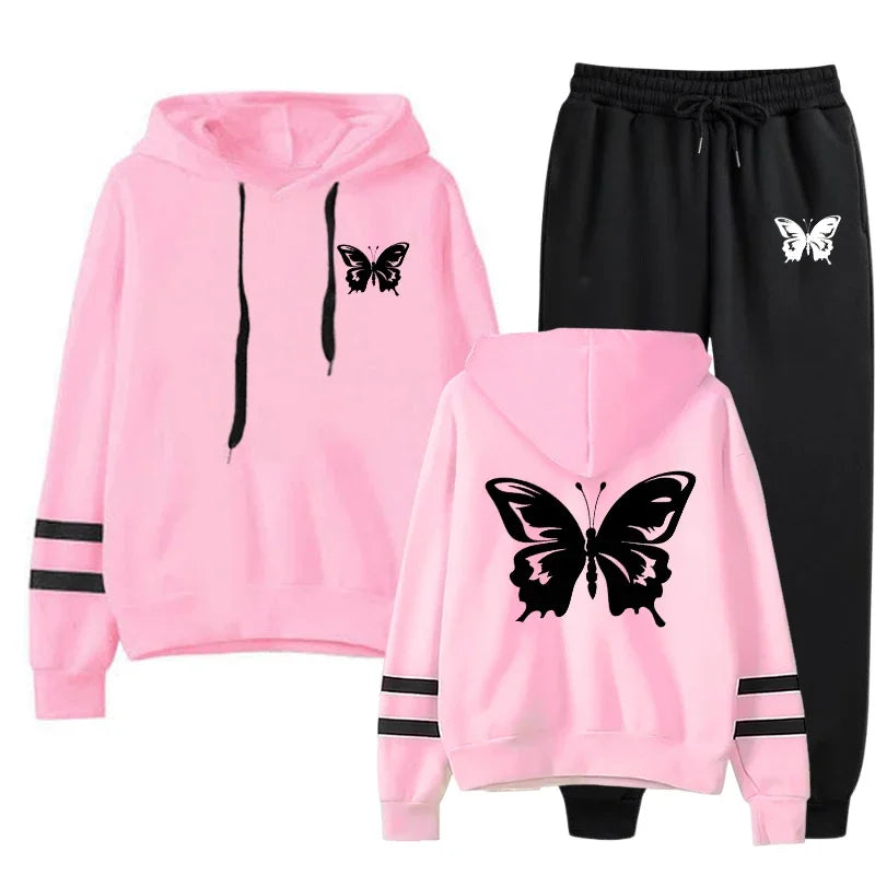 Butterfly Tracksuit Hoodie set