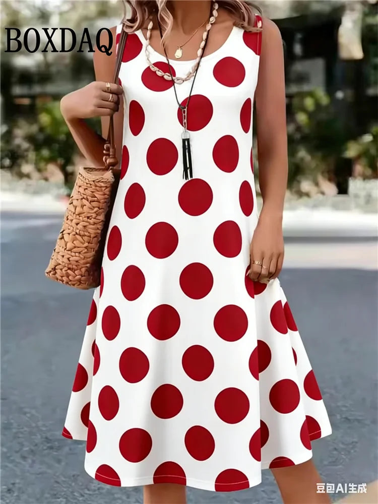 Polka Dot Sleeveless Dress