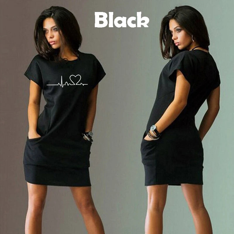 Pulse Heart Midi Dress
