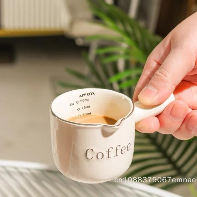 Ceramic Coffee Measuring Cup with Scale