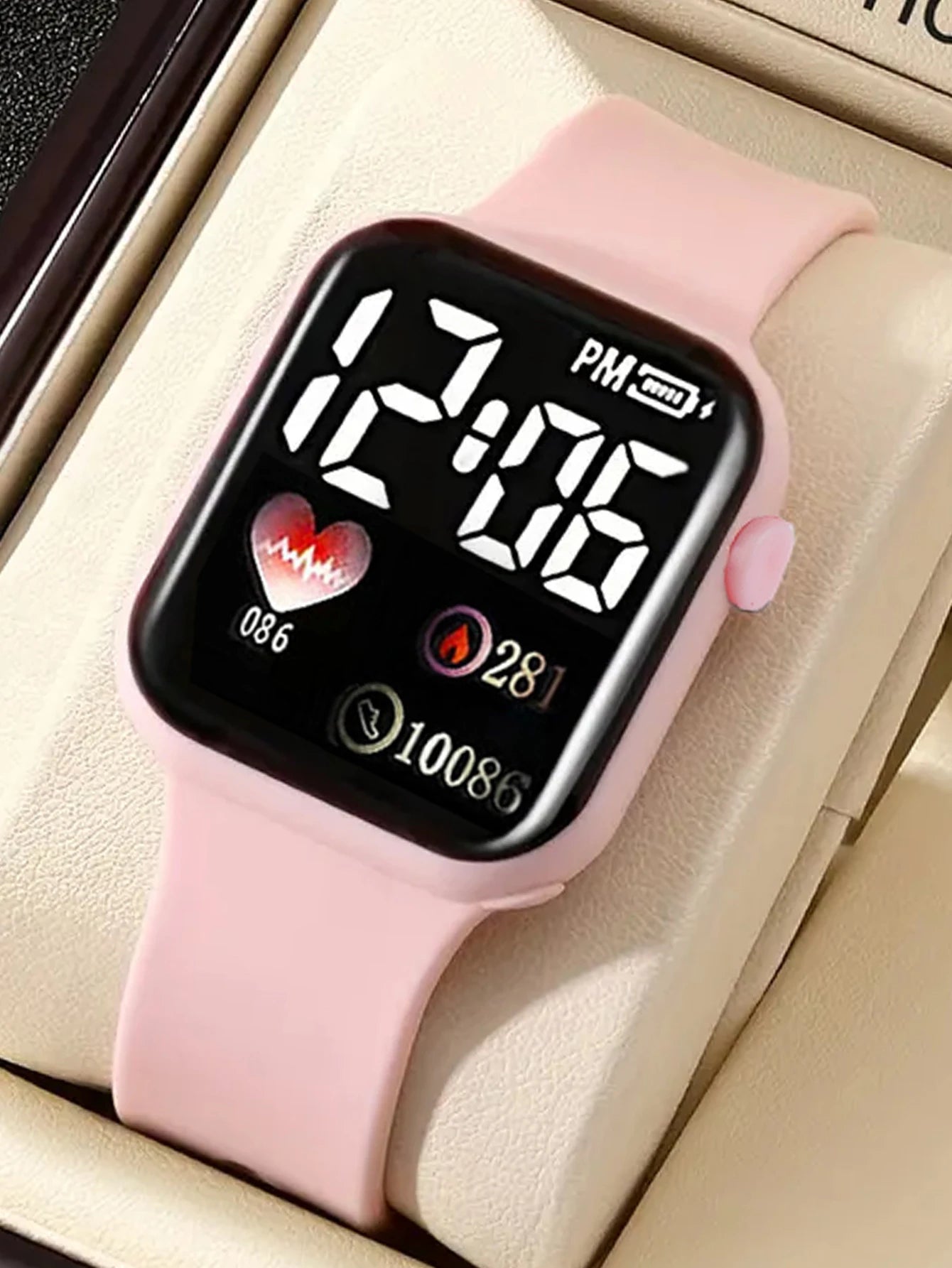Love Pattern Electronic Watch And Butterfly Accessories Set