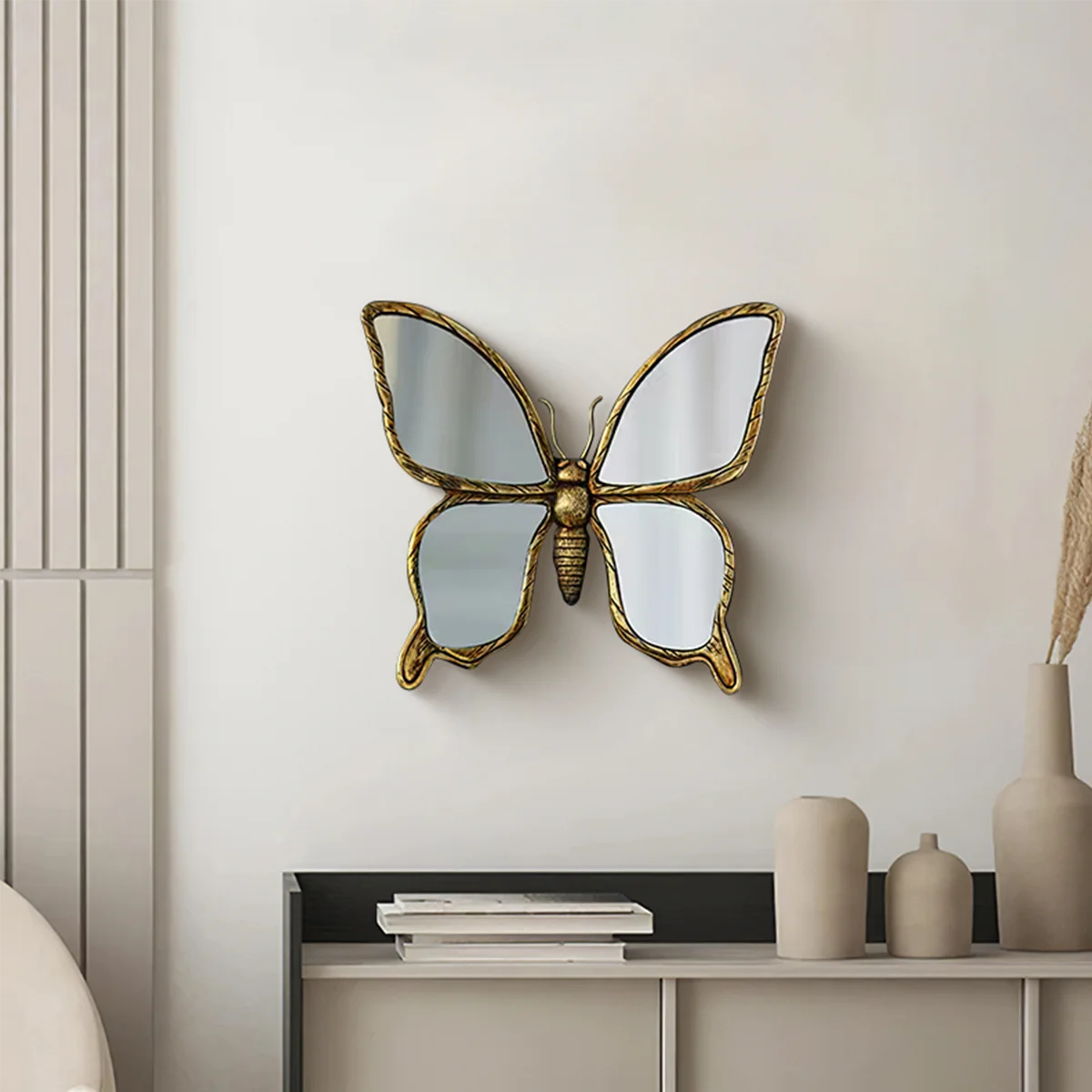 1PC, resin vintage butterfly and dragonfly charm, creative living room background wall decoration wall hanging home decoration