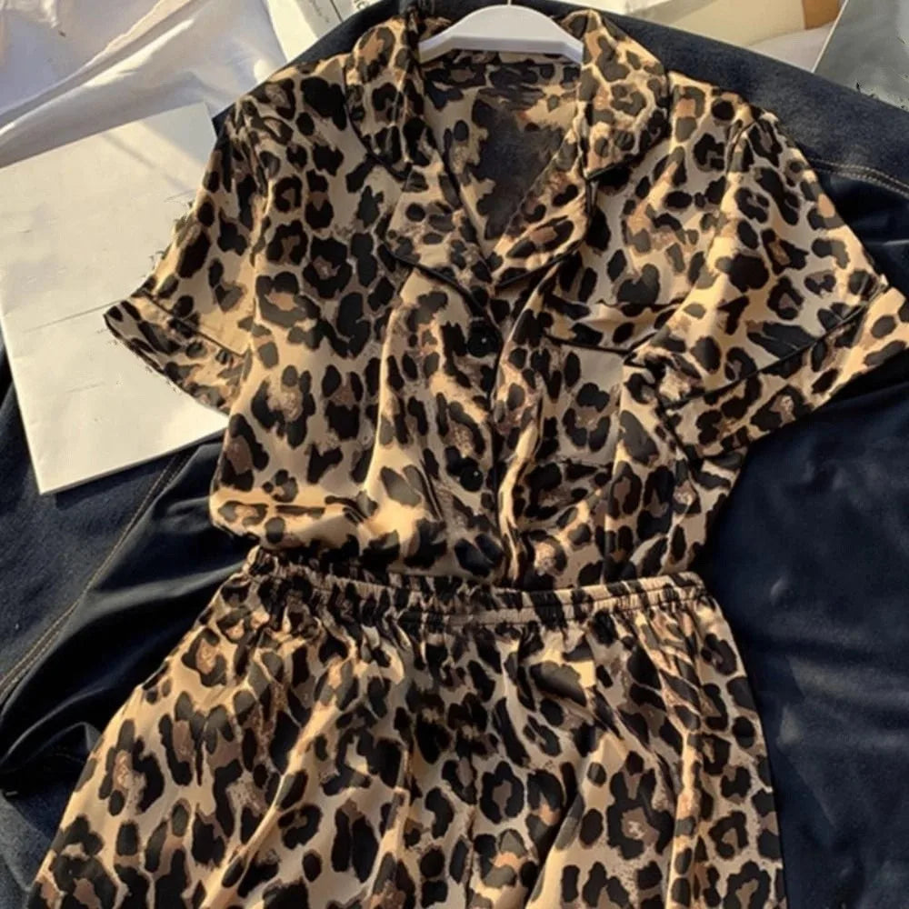 Leopard Print Heart Pajama