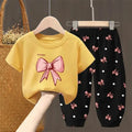 Summer T-shirt Top Pants 2pcs Set