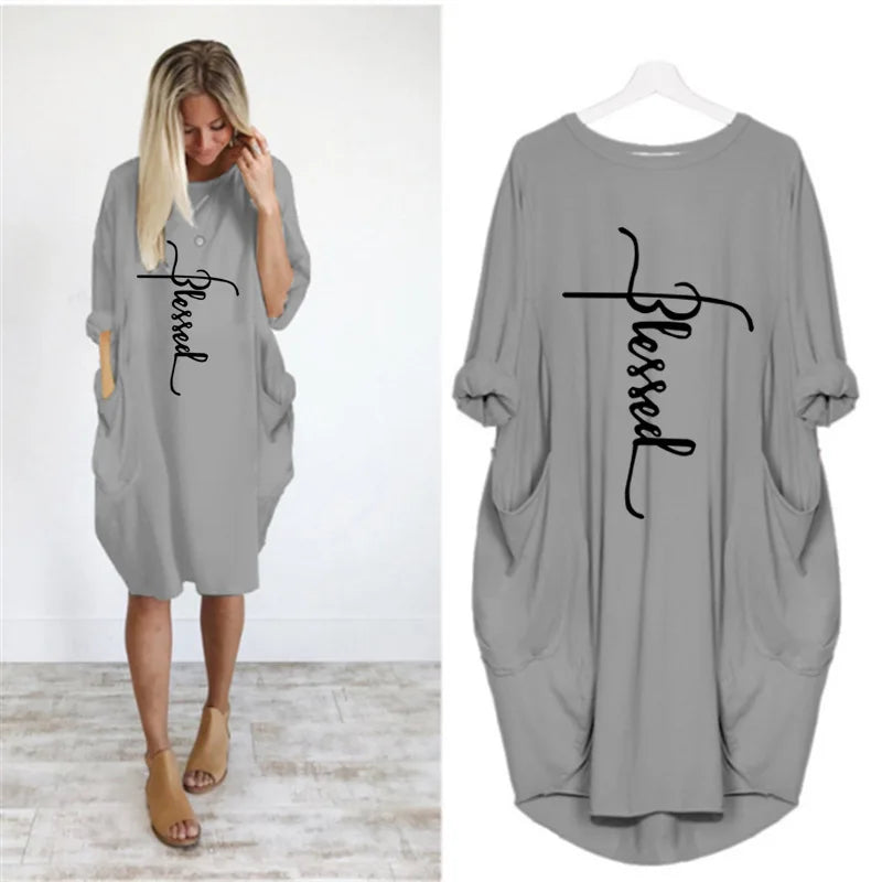 Plus Size Short Sleeve long dress