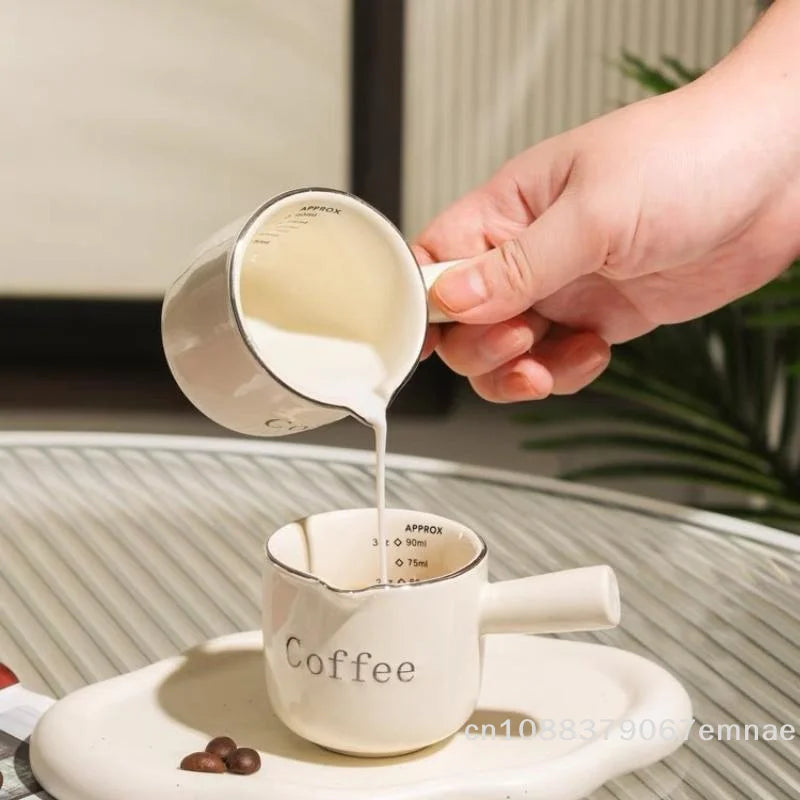 Ceramic Coffee Measuring Cup with Scale