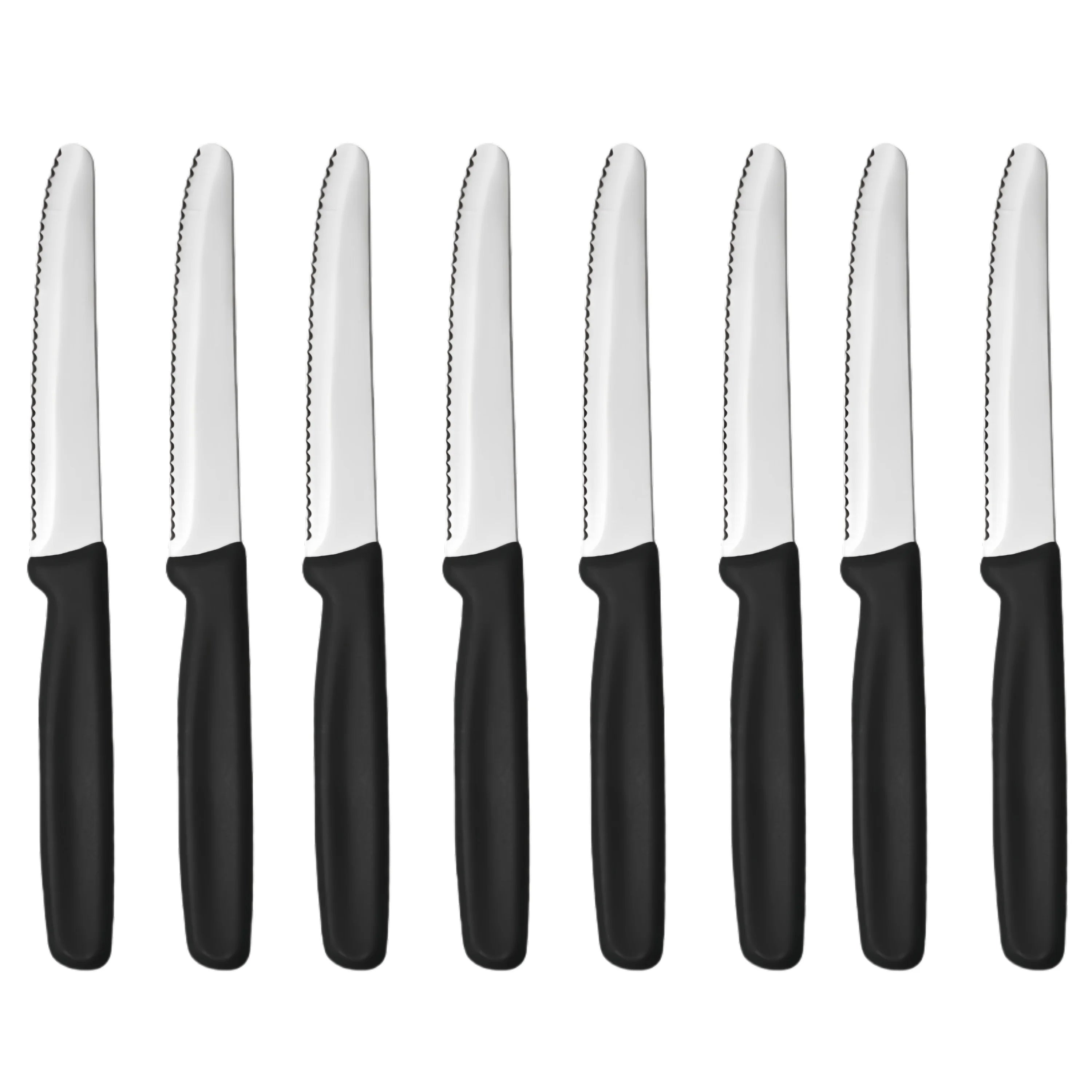 4/6/8 Stainless Steel Serrated Steak knife Round Tip Fruit And Vegetable Paring Knife Kitchen Baking Toast Serrated Bread Knives