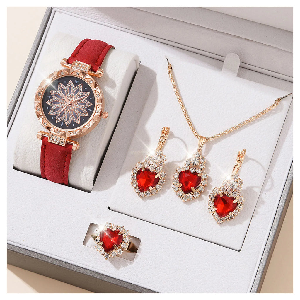 Watch, earrings, necklace gift set