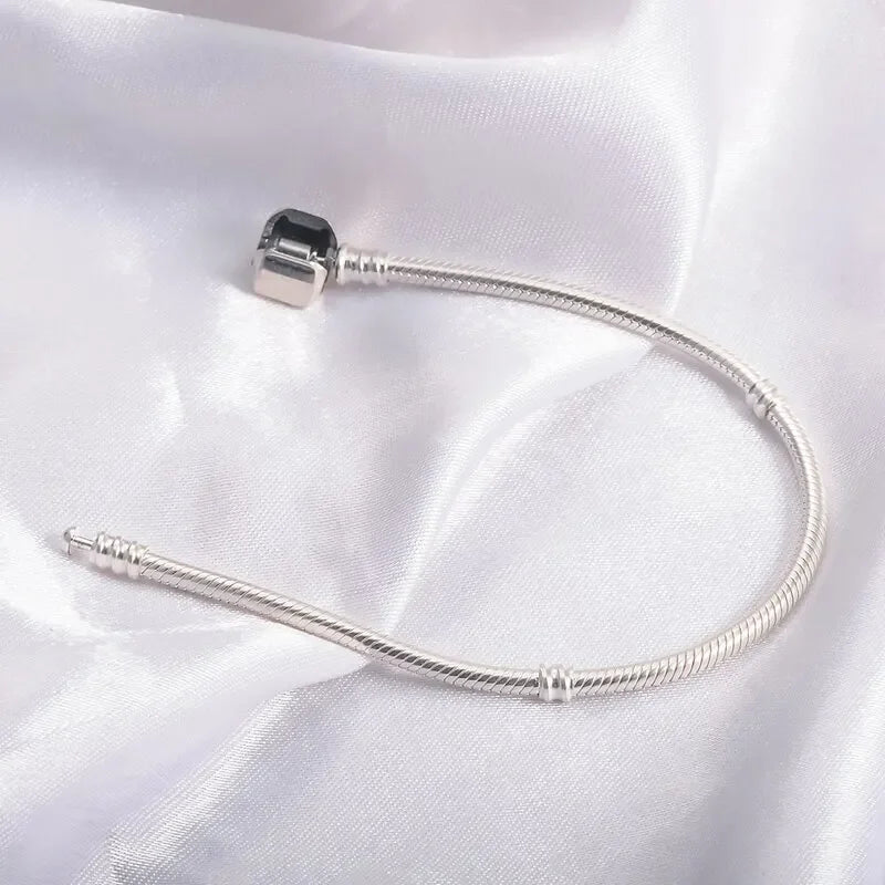 925 Silver Charm Bracelet Soft Smooth