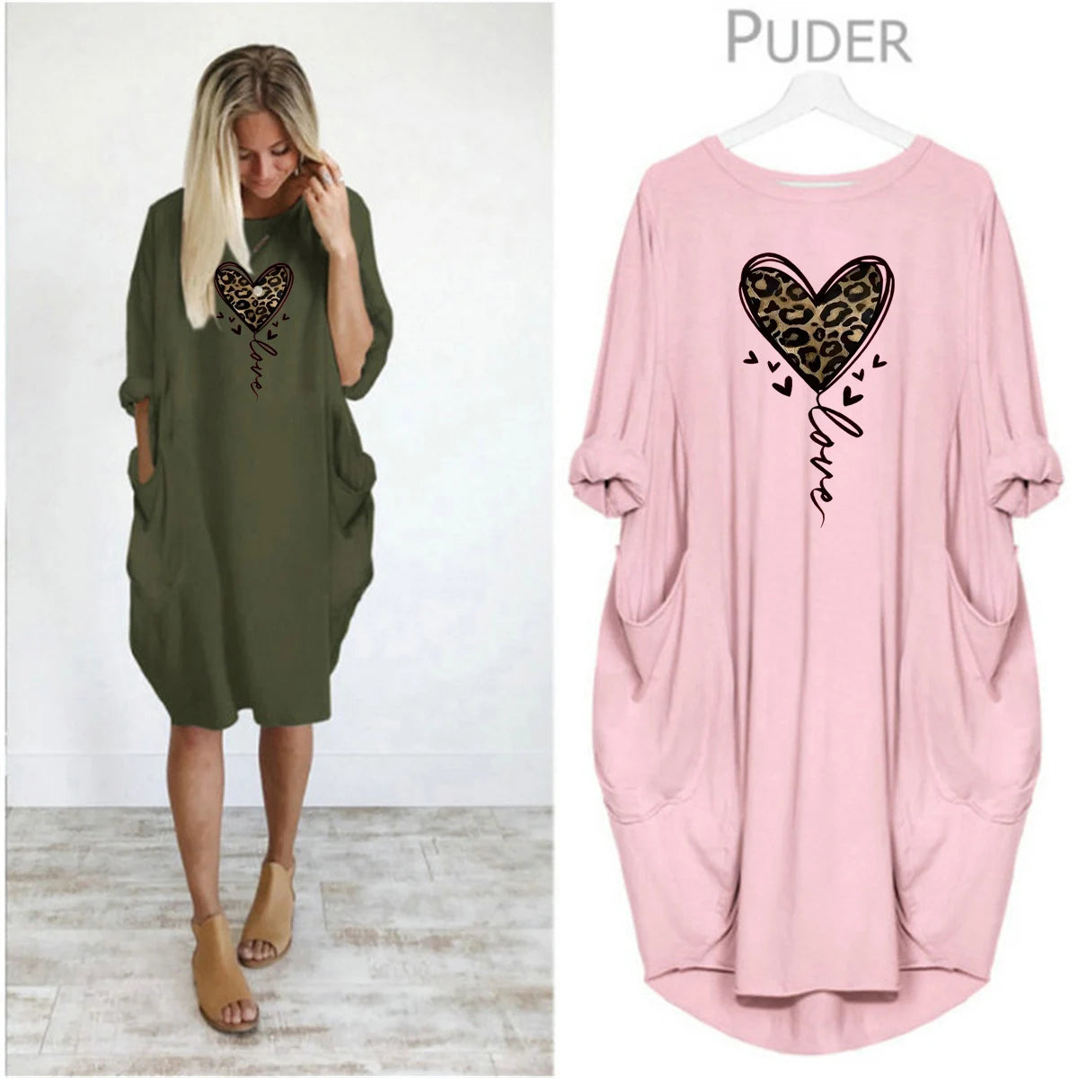 Heart Shaped  Tee Dress