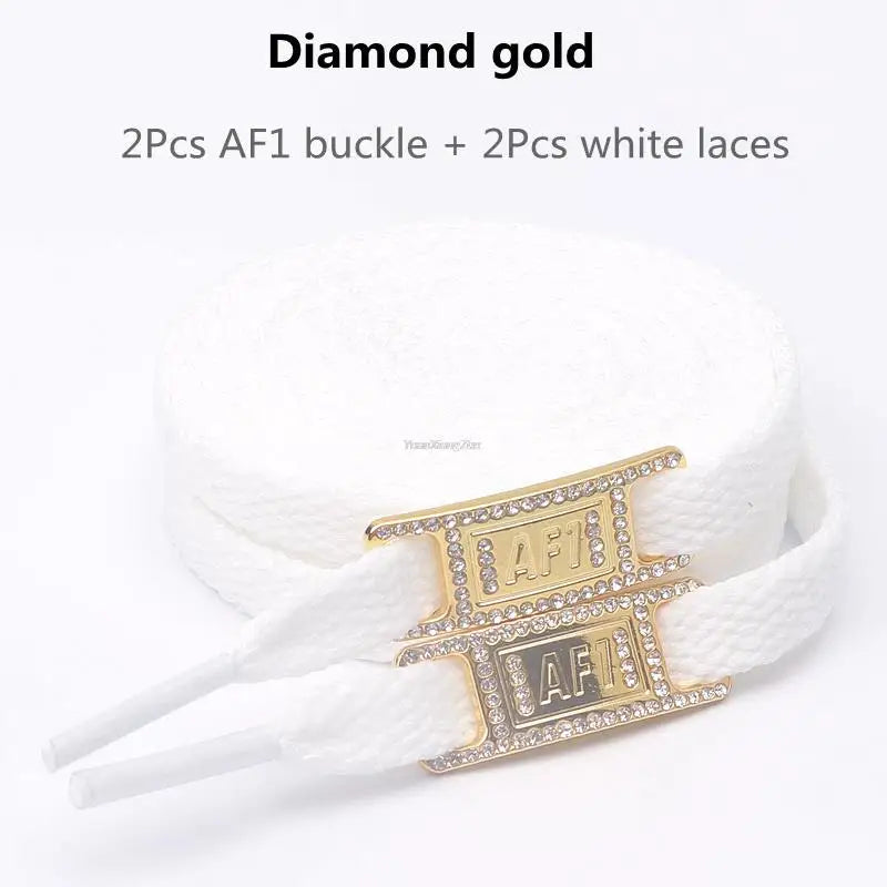 White Flat laces and Shoe Decoration Suit Sneaker Shoelace Fashion Air Force One Shoes Accessories