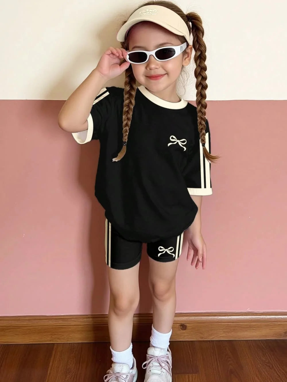 Bow shorts & tshirt Set