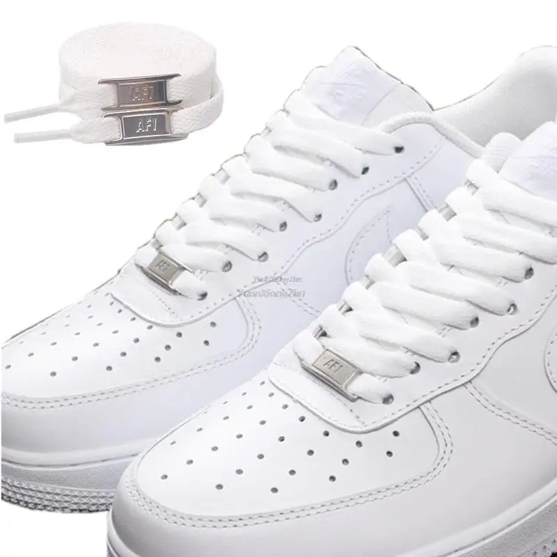 White Flat laces and Shoe Decoration Suit Sneaker Shoelace Fashion Air Force One Shoes Accessories