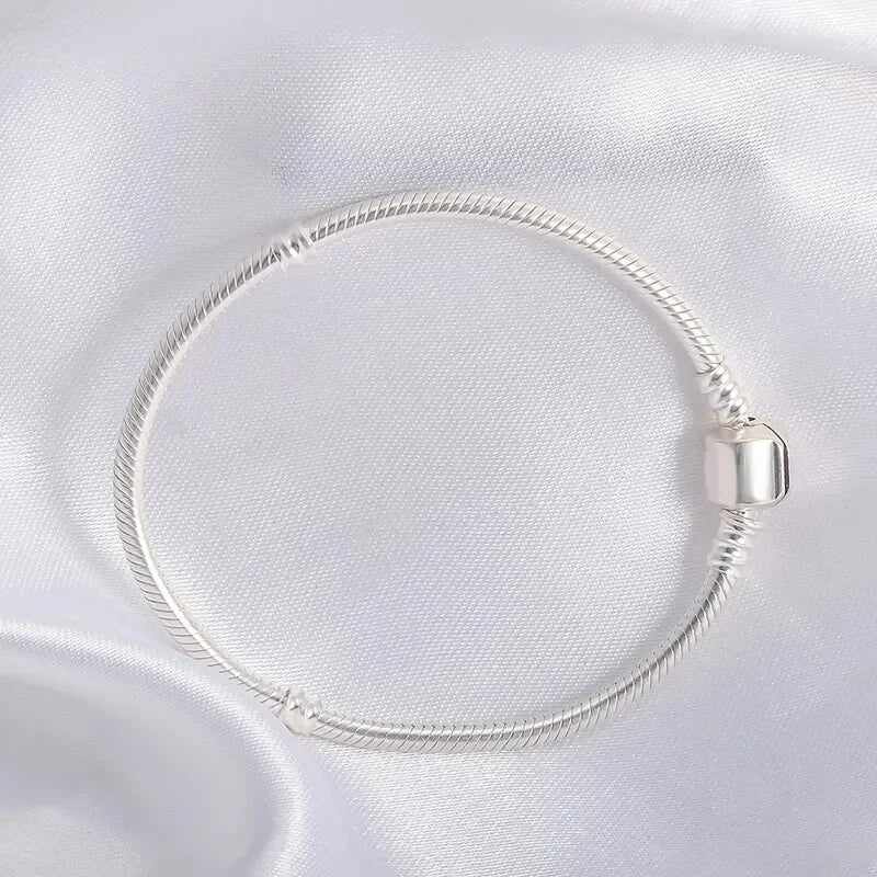 925 Silver Charm Bracelet Soft Smooth