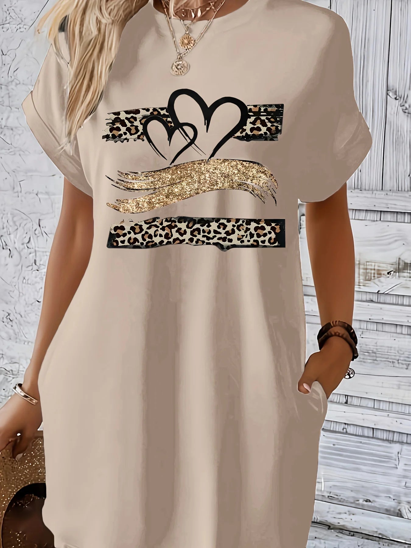 3 hearts TShirt Dress