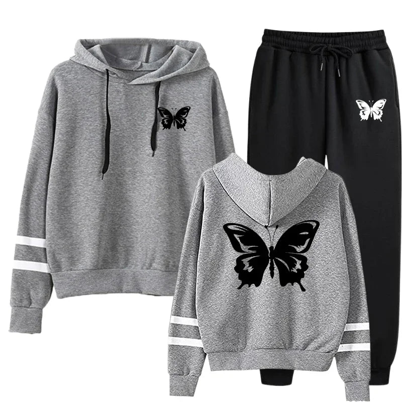 Butterfly Tracksuit Hoodie set