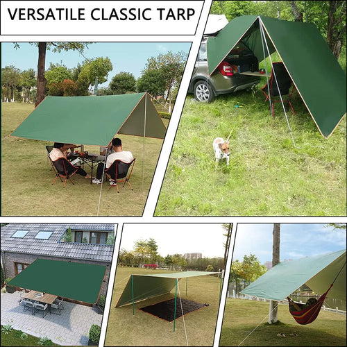 Awning Waterproof Tarp Tent Shade Ultralight Garden Canopy