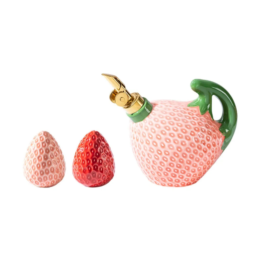 Ceramic Strawberry Seasoning Jar
