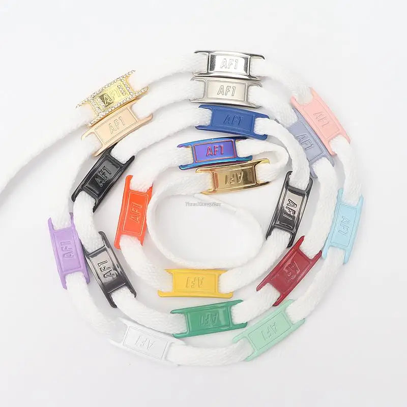 White Flat laces and Shoe Decoration Suit Sneaker Shoelace Fashion Air Force One Shoes Accessories