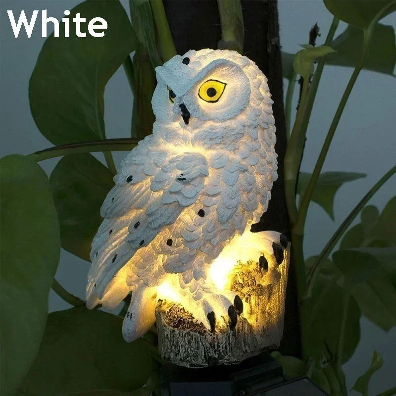 Owl Lights Outdoor Solar Powered Lawn Floor Lamp Waterproof Landscape Lighting Pathway LED Animal Lantern Yard Lawn Garden Decor