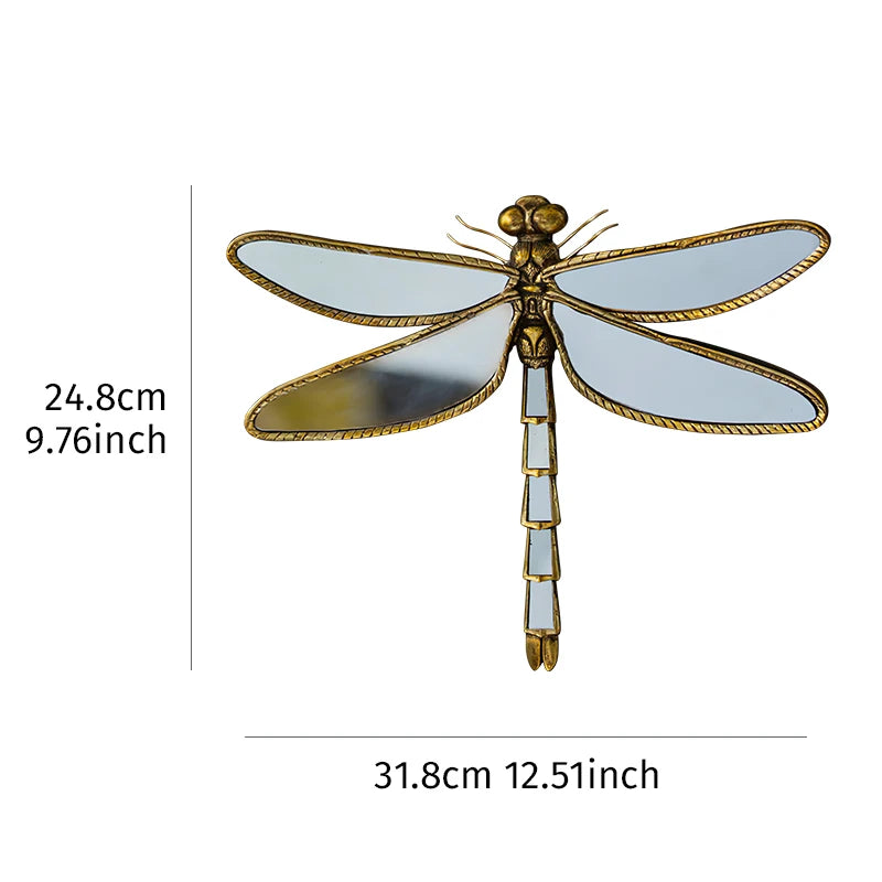 1PC, resin vintage butterfly and dragonfly charm, creative living room background wall decoration wall hanging home decoration