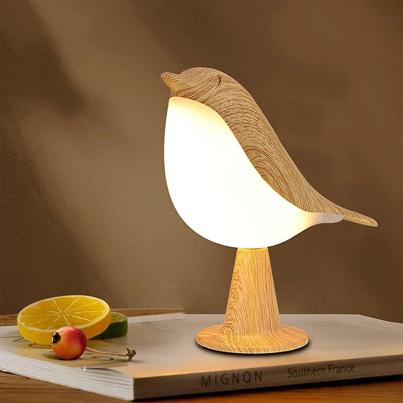 LED Night Lamp Bird/Duck/Rabbit Cartoon Silicone/Wooden Sleeping Light USB Rechargeable TouchSensor Bedroom Bedside Lamp For Kid
