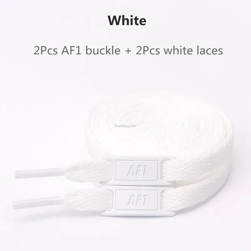 White Flat laces and Shoe Decoration Suit Sneaker Shoelace Fashion Air Force One Shoes Accessories