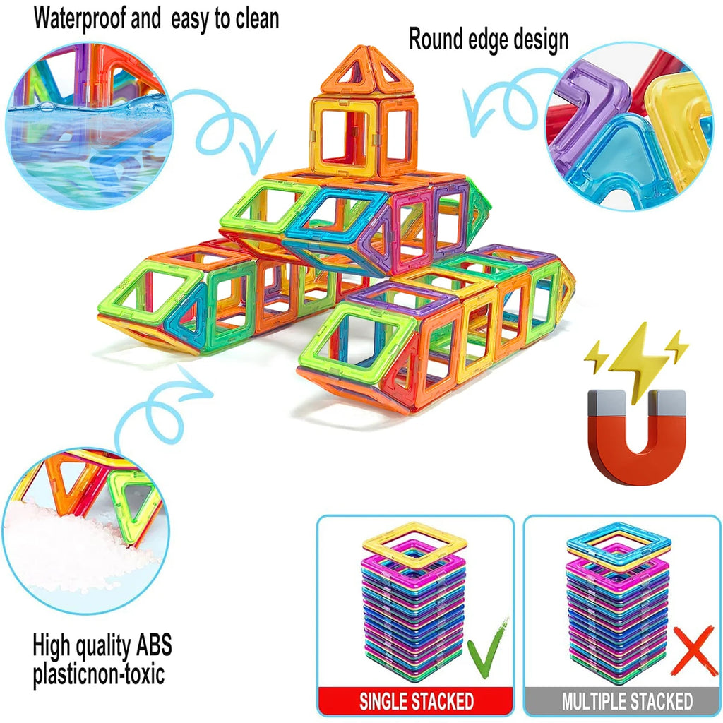 30/62/92PCS Magnetic Building Blocks