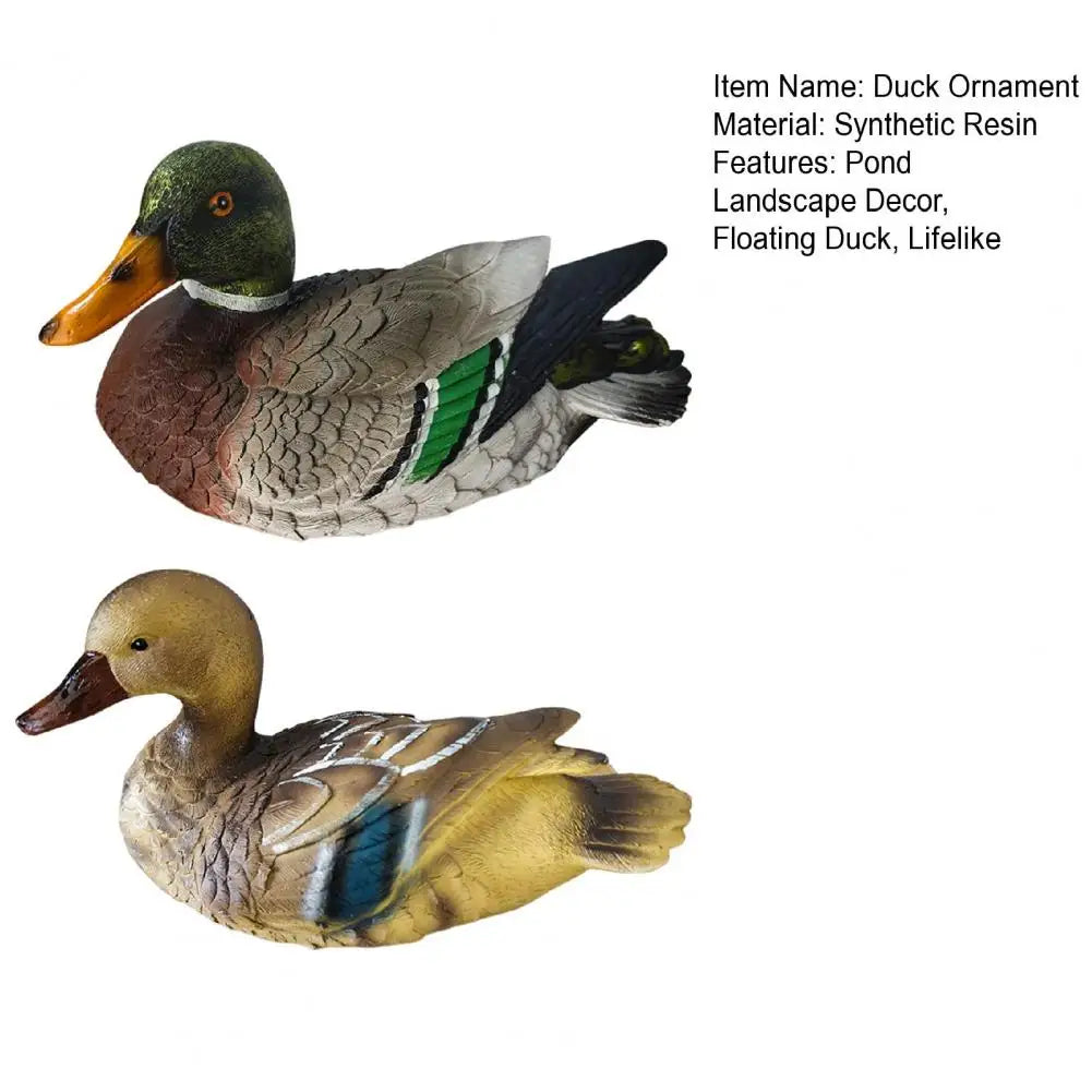 Floating Duck Sculpture Resin Duck Statue Garden Pond Landscape Decoration Floating Duck Outdoor Ornament Gift for Nature Lovers
