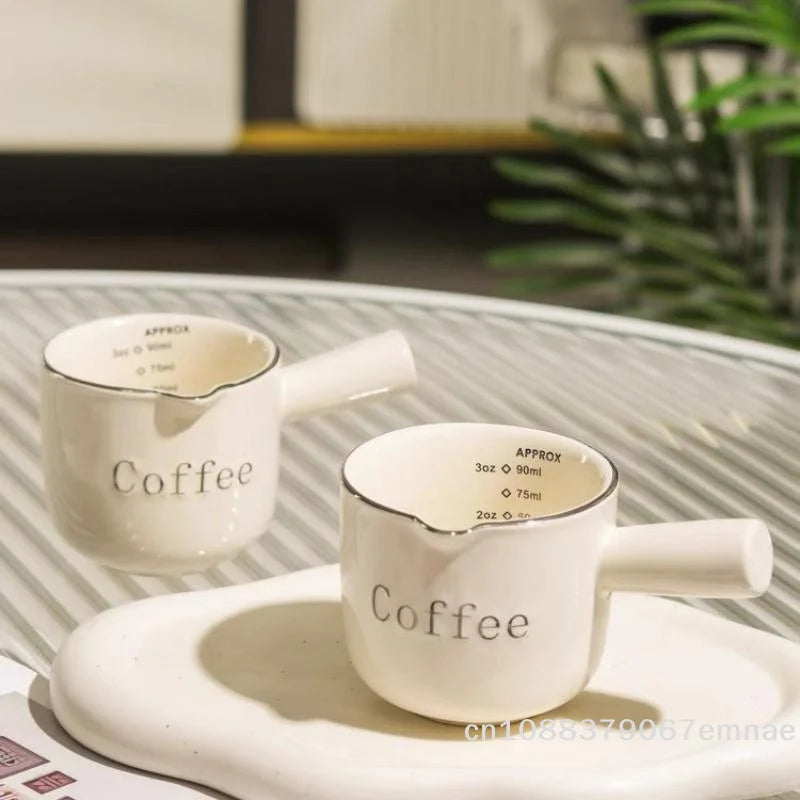 Ceramic Coffee Measuring Cup with Scale