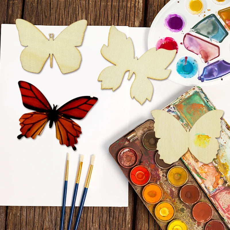 10pcs Wooden Butterfly templates