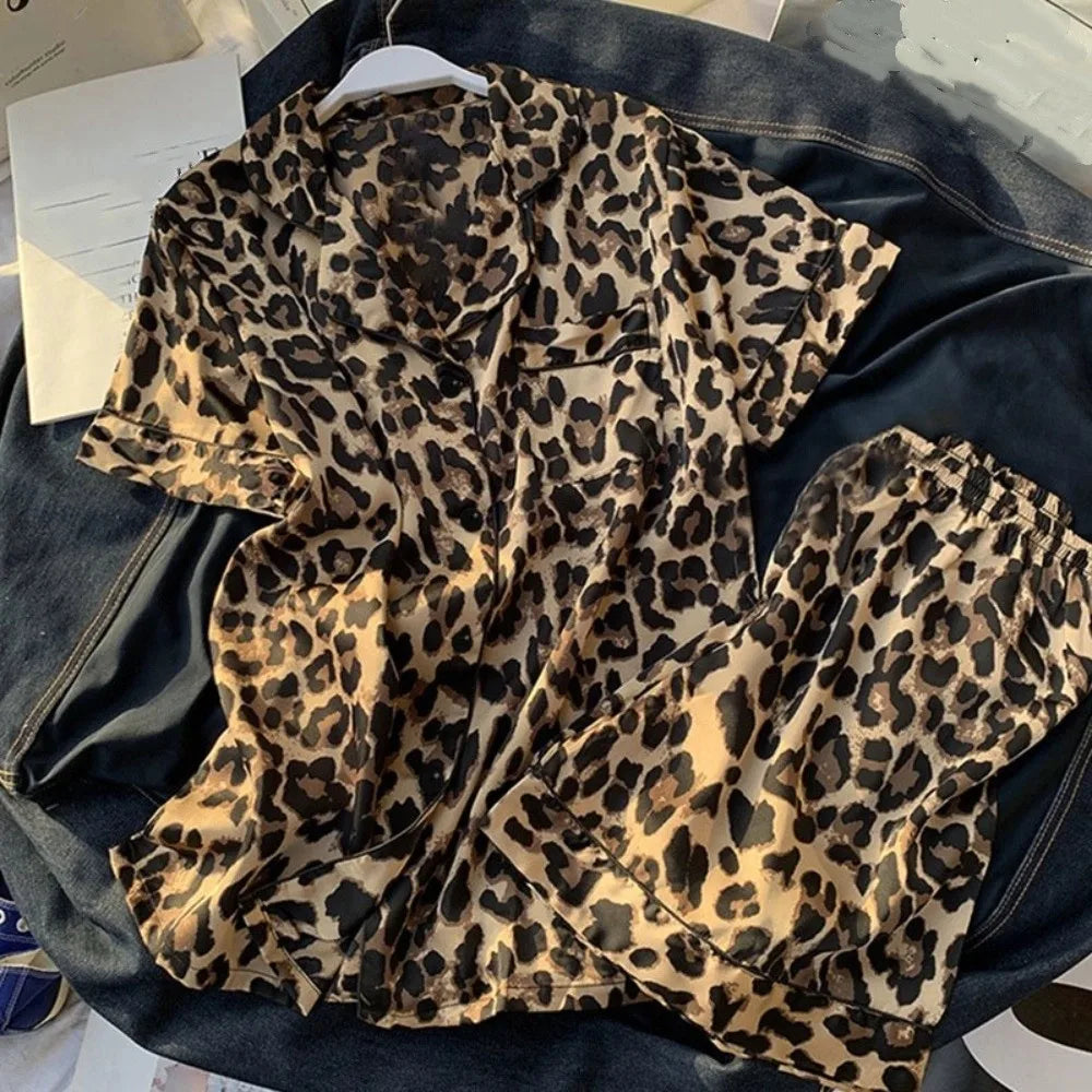 Leopard Print Heart Pajama