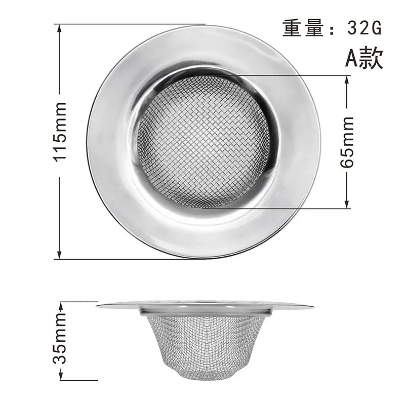 Kitchen Sink Filter Stainless Steel Sink Sewer Mesh Strainers Kitchen Tools Bathroom Floor Drains Hair Catcher Waste Plug Filter