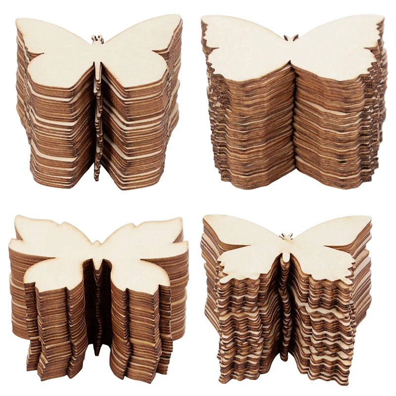 10pcs Wooden Butterfly templates