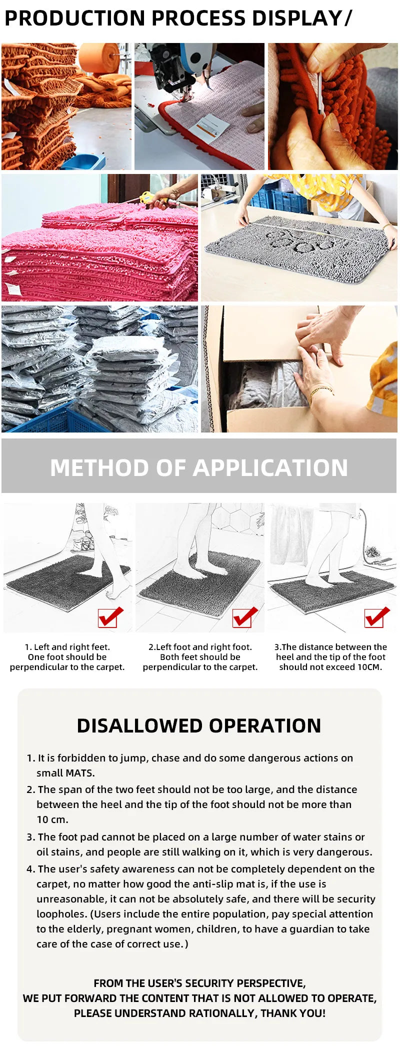 Anti Slip,absorbent and Fatigue Resistant Mat