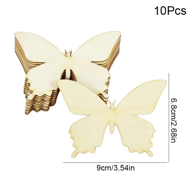 10pcs Wooden Butterfly templates