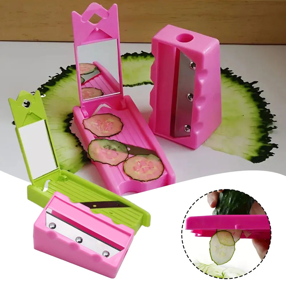 Ultra Thin Cucumber Slicers With Mirror For Mask Beauty Slicer Cucumber Sharpener Peeler Kitchen Fruit & Vegetable Tools Knife