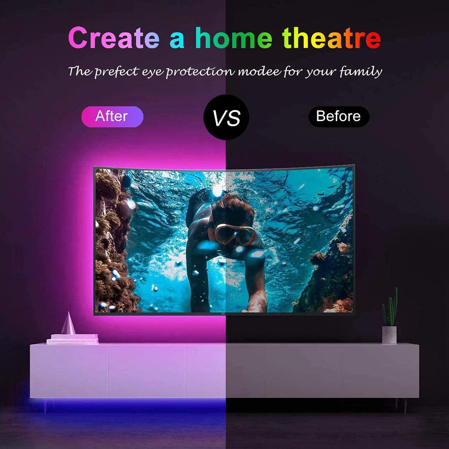Led Strip Lights with 44 Key Remote Control