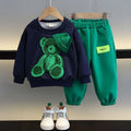 2026 New Kids 2-Piece Outfit Set Cute Sweatshirt + Elastic Waist Pants Casual Tracksuit  Spring Autumn Children Fashion Clothing