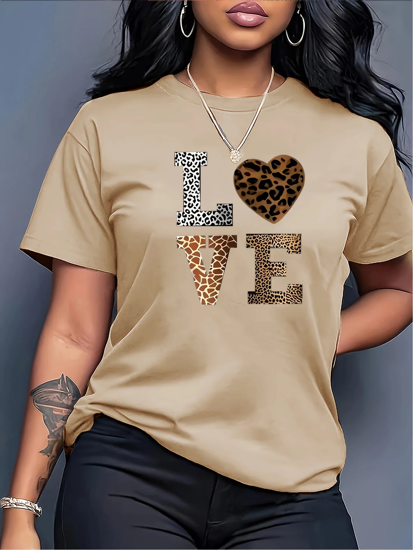 White Love Leopard T-shirt-