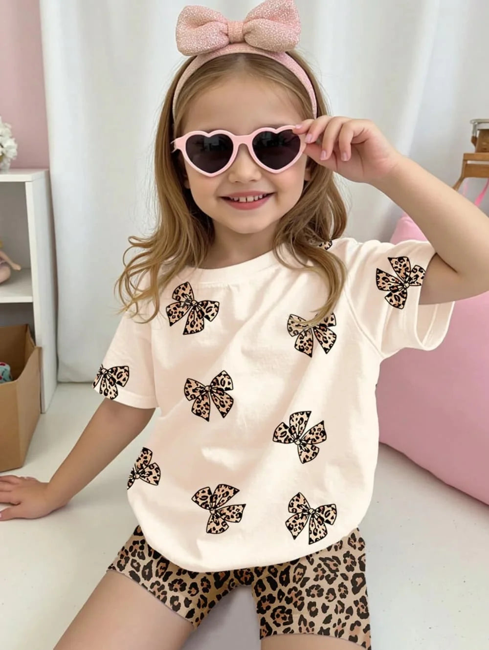 Bow shorts & tshirt Set