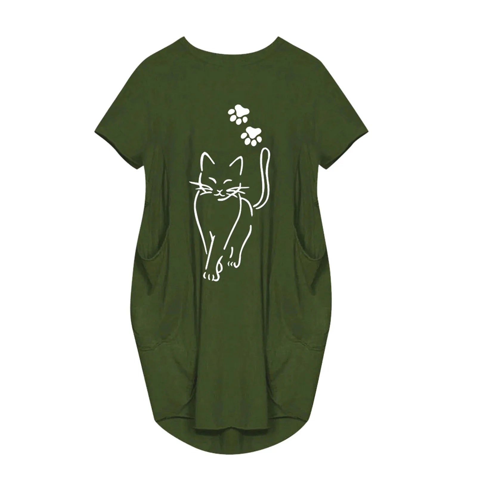 Plus Size Short Sleeve long dress