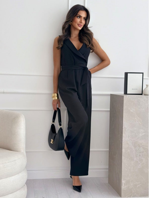 Crossover Vneck Jumpsuit Set