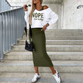 Vest Dress V-neck Hooded Hoodie Short Top Suit