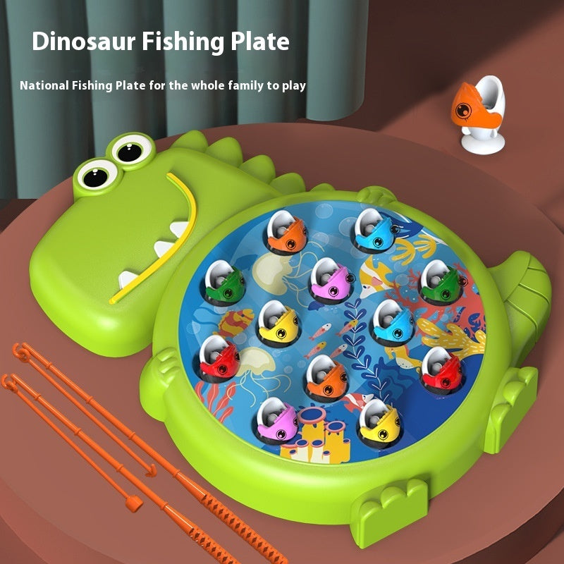 Children's Simulation Magnetic Dinosaur Fishing Plate